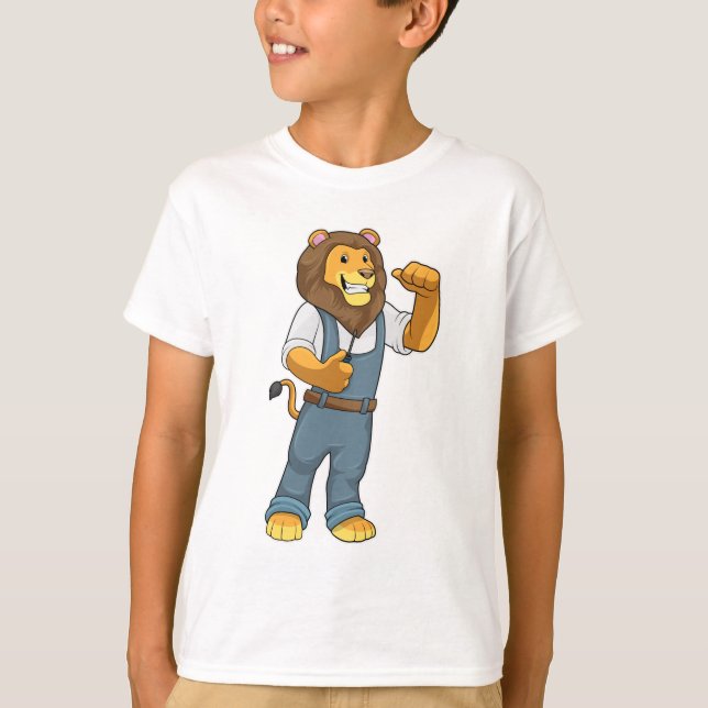 Camiseta Lion como destornillador de Handyman (Anverso)