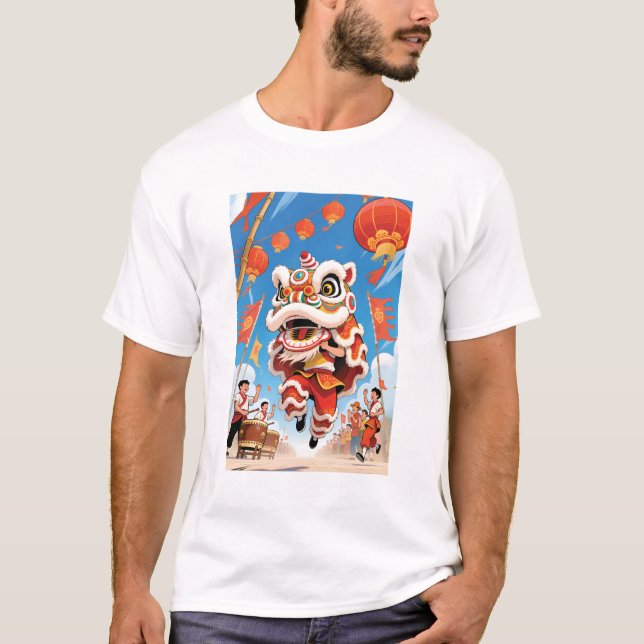 Camiseta Lion Dance Men White  (Anverso)