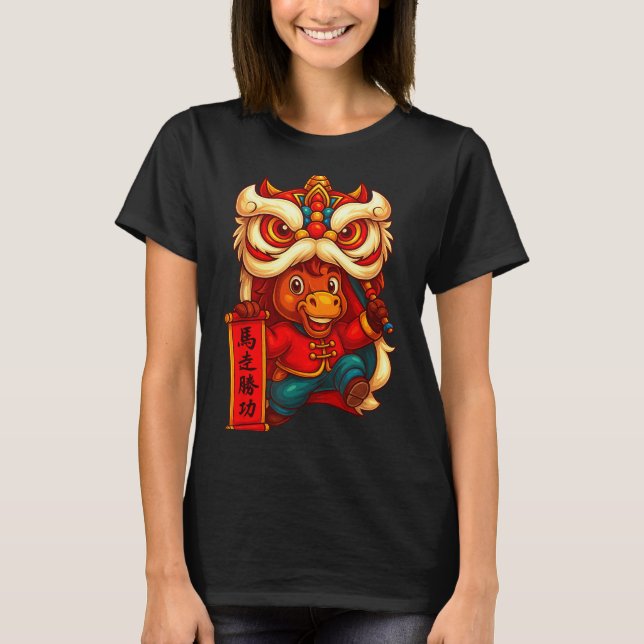 Camiseta Lion Dance Year Of The Horse Chinese New Year 2026 (Anverso)