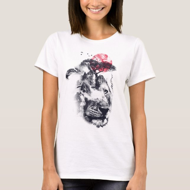 Camiseta Lion Design Double Exposed (Anverso)