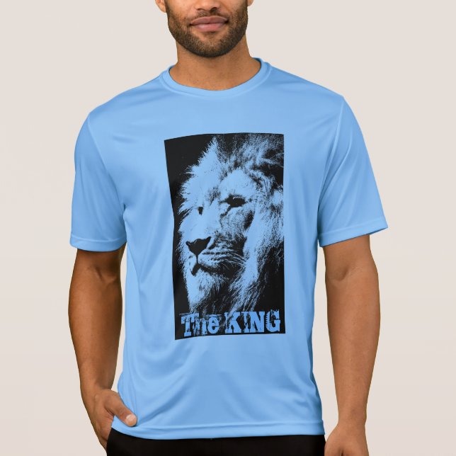Camiseta Lion Face Mens Modern Activewear Competidor (Anverso)