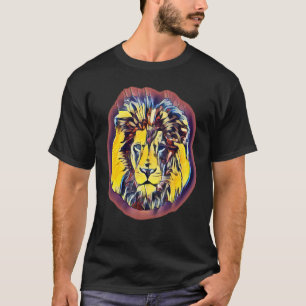 Camiseta Lion Face Pop Art
