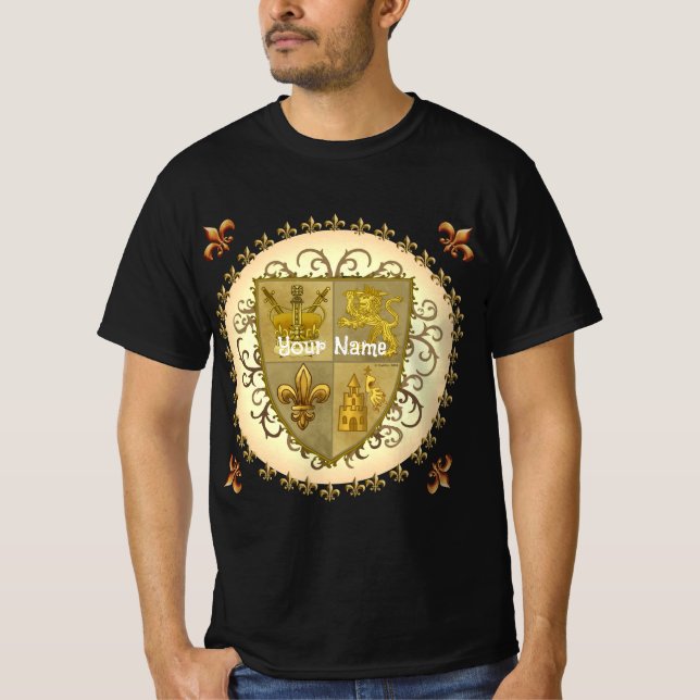 Camiseta Lion Family Crest Surname (Anverso)