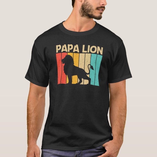 Camiseta Lion For Men Boys Dad Lion Jungle Safari Animal (Anverso)