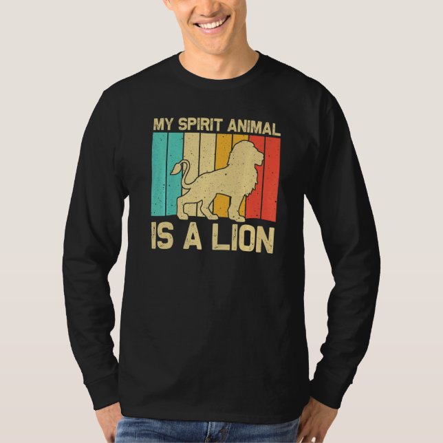 Camiseta Lion For Men Women African Safari Zoo Animal Retro (Anverso)