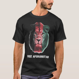 Camiseta Lion Free Afghanistan Afghanistan Flag