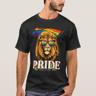 Camiseta Lion Gay Pride Lgbt Bandera Arcoiris Gafas De Sol