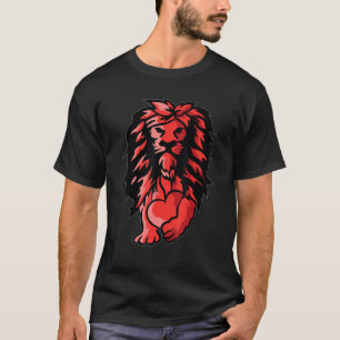Camiseta Lion Heart Valentines Day Cute Animal Love Wildlif