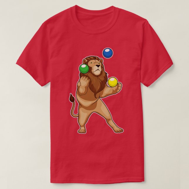 Camiseta Lion Juggler Juggle (Diseño del anverso)
