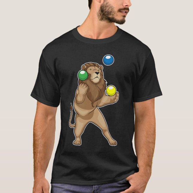Camiseta Lion Juggler Juggle (Anverso)