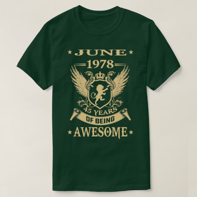 Camiseta Lion June 1978 Edición Limitada 45 Años De Ser (Diseño del anverso)