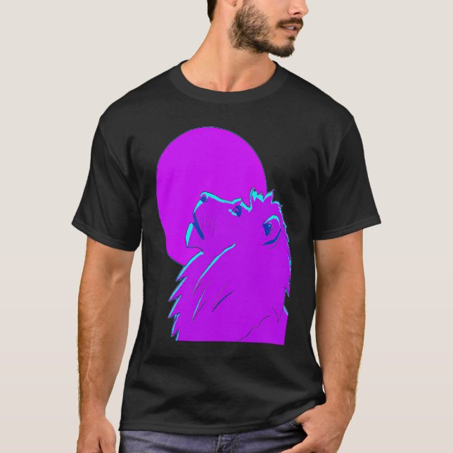 Camiseta Lion Looking At The Moon Freedom Zion (Anverso)