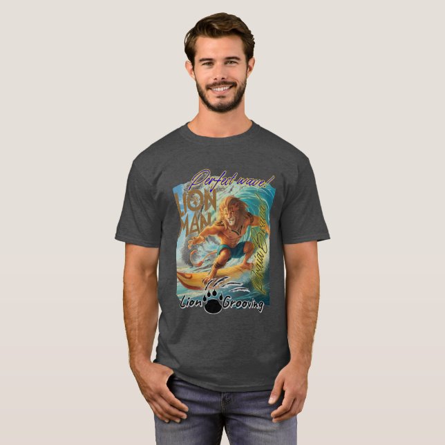 CAMISETA LION MAN NA PRAIA BRAVA (Anverso completo)