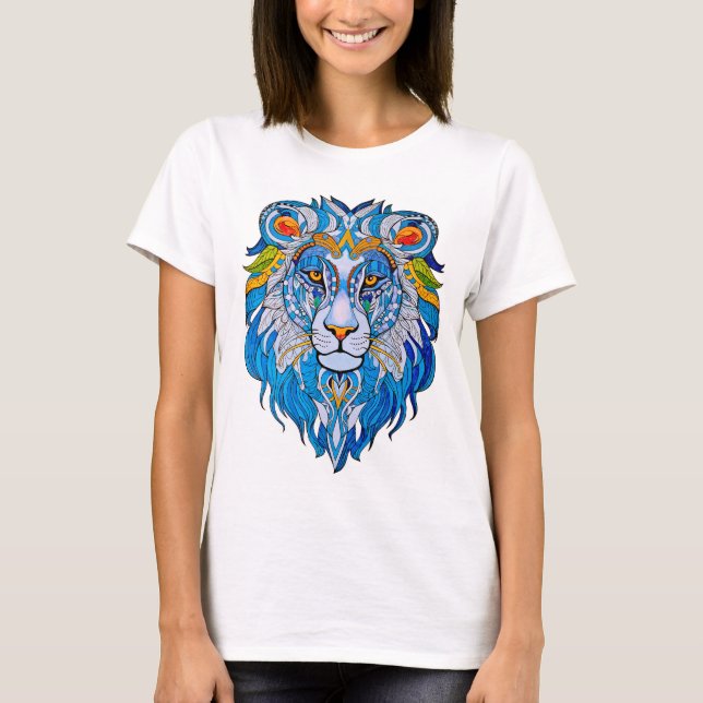 Camiseta Lion Mandala T Shirt (Anverso)