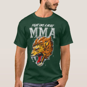 Camiseta Lion Mied Martial Arts Mma  Beast Fight Quote Moti