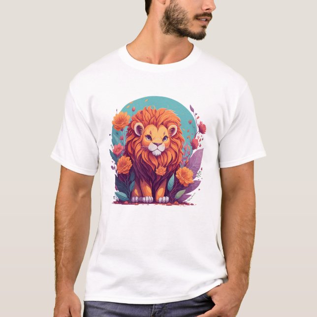 Camiseta Lion Nursery Art (Anverso)