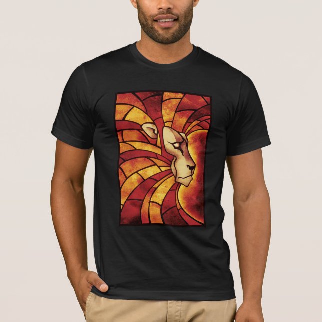 Camiseta Lion of Judah - Colour Lion Rasta reggae Shirt - (Anverso)