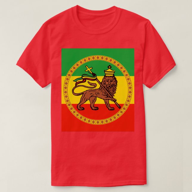 Camiseta Lion of Judah Ethiopia Imperial Flag (Diseño del anverso)