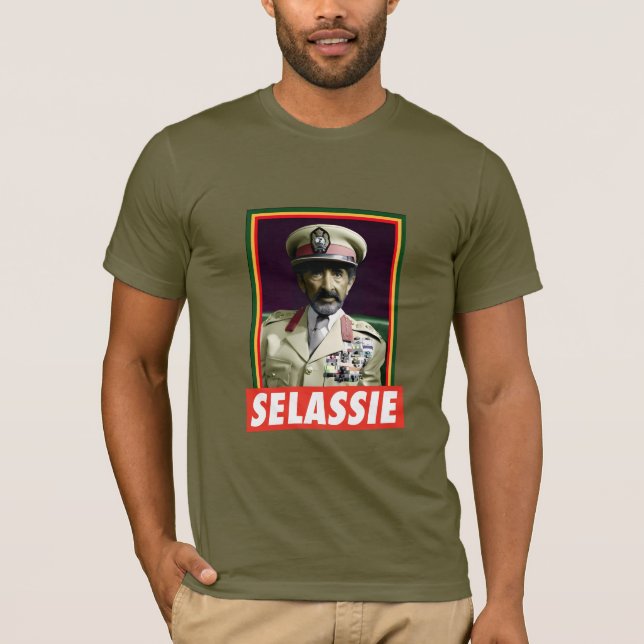 Camiseta Lion of Judah Jah Army INI Haile Selassie Rasta (Anverso)