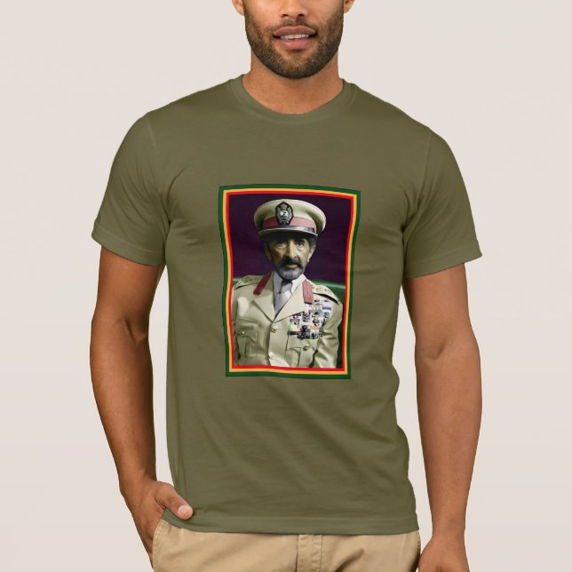 Camiseta Lion of Judah Jah Army INI Haile Selassie Rasta (Anverso)