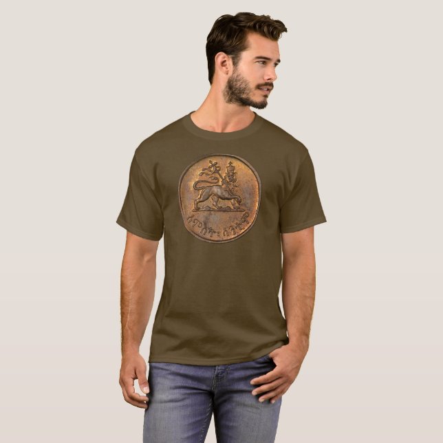 Camiseta Lion of Judah - Rasta Coin reggae Shirt - (Anverso completo)
