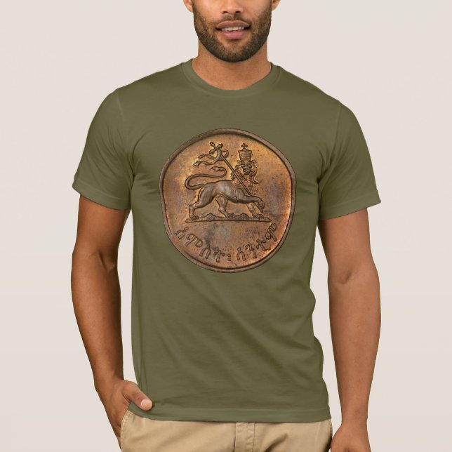 Camiseta Lion of Judah -  Rasta Jah Army - Reggae Shirt (Anverso)