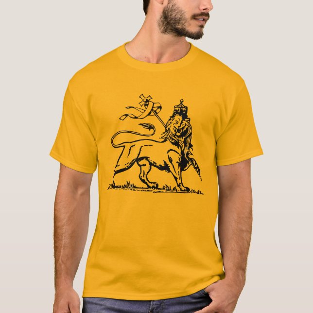 Camiseta Lion of Judah Rasta Shirt - Ethiopia reggae - (Anverso)