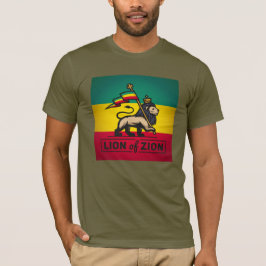 Camiseta Lion of Zion Shirt - Jah Army Haile Selassie -
