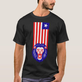 CAMISETA LION PATRIOTA DE LIBERTAD BLANCA Y AZUL