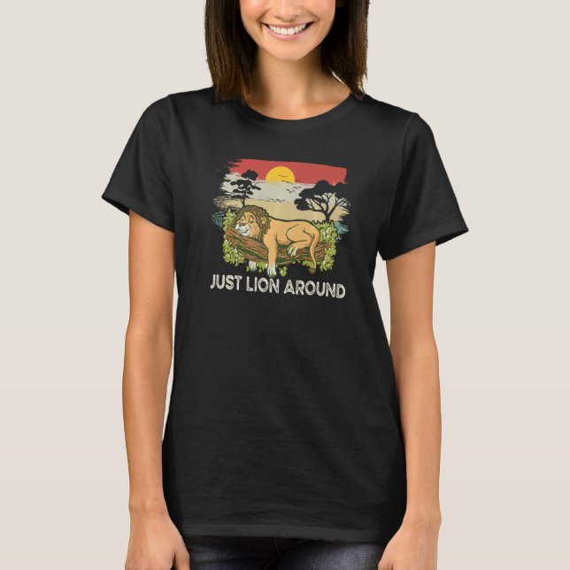 Camiseta Lion Pun Tired Lion (Anverso)