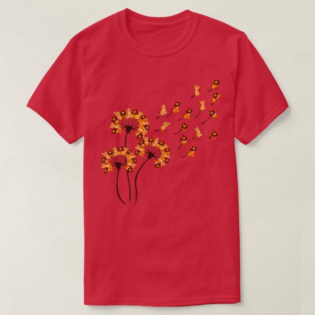 Camiseta Lion Shirt Dandelion Lion Lover (Diseño del anverso)