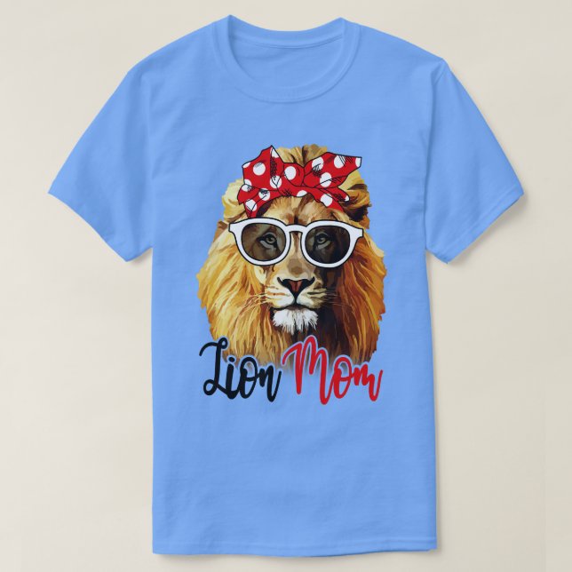 Camiseta Lion Shirt Lion Mom Bandana (Diseño del anverso)