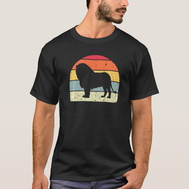 Camiseta Lion Vintage Cool Lion Animal  80s 90s (Anverso)