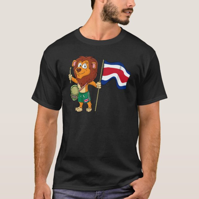 Camiseta Lion with the Costa Rica flag (Anverso)