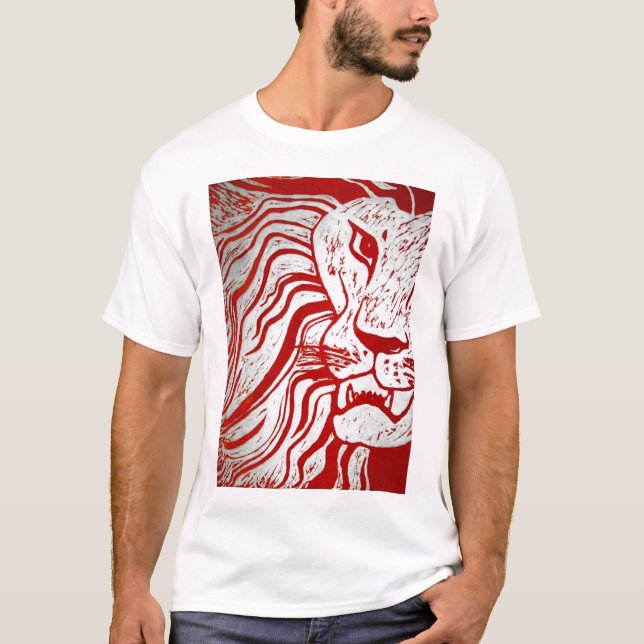 Camiseta Lion Woodcut T-Shirt (Anverso)