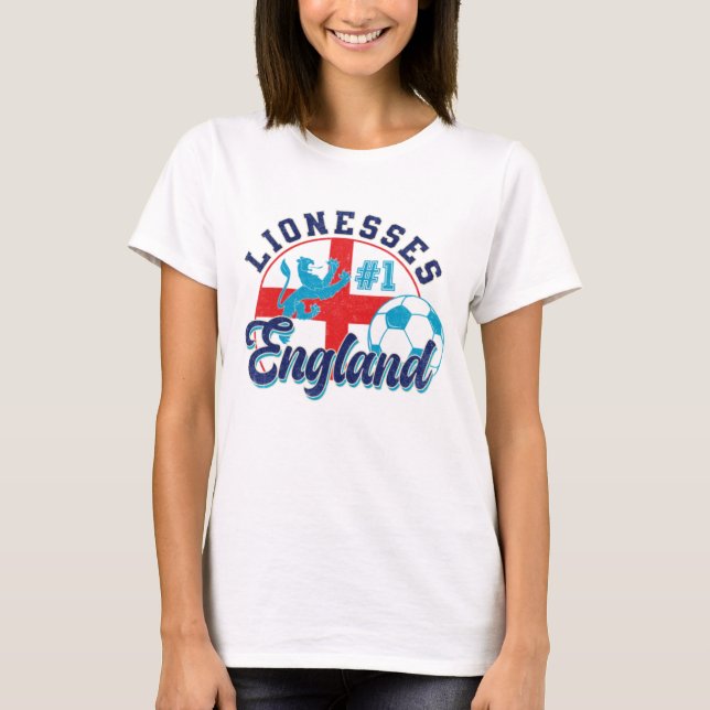 Camiseta Lionesas de fútbol de Inglaterra la trajeron a cas (Anverso)