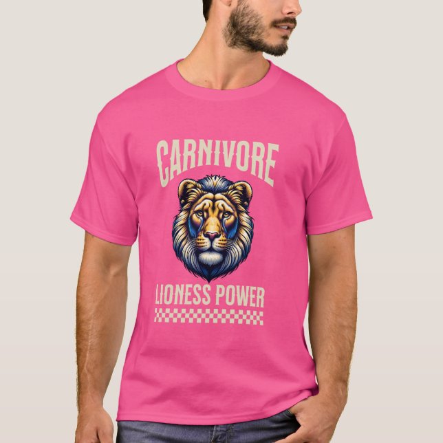 Camiseta Lioness Zero Carb Lib Diet Carnivore (Anverso)