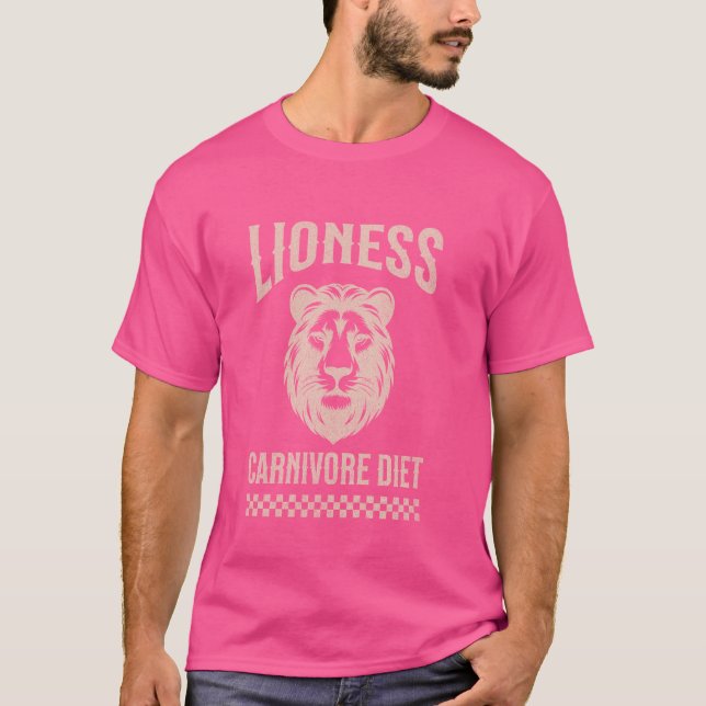 Camiseta Lioness Zero Carb Lib Diet Carnivore (Anverso)
