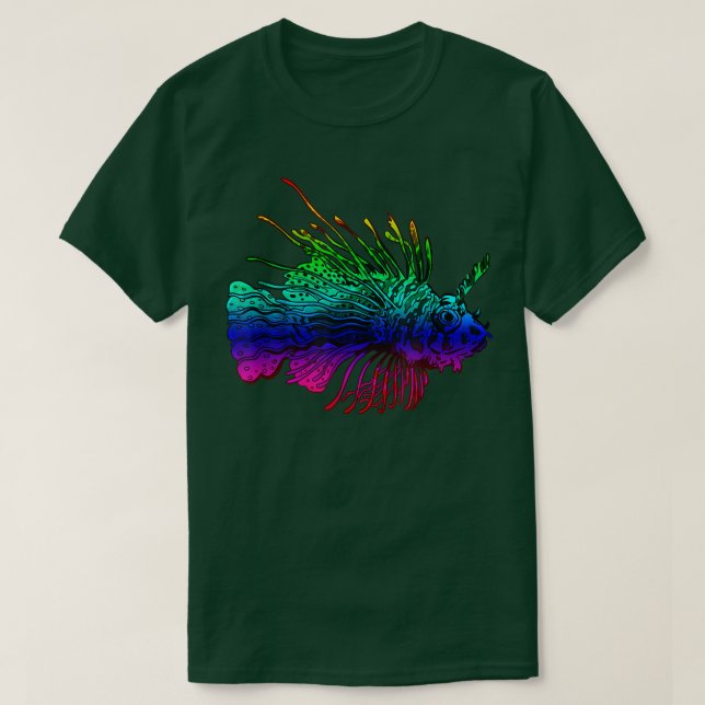 Camiseta Lionfish Gay Pride León Pescado Homoseual LGBT Pes (Diseño del anverso)