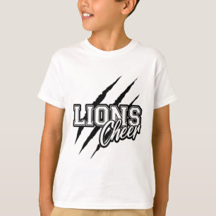Camiseta Lions Cheer Equipo de Porristas Espíritu Escolar