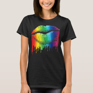 Camiseta Lip Bite Gay Orgullo Rainbow Bandera Drin Lgbt Les