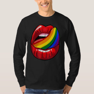 Camiseta Lip Del Orgullo Lgbt De Guay Y Colores Del Arcoiri