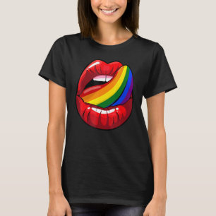 Camiseta Lip Del Orgullo Lgbt De Guay Y Colores Del Arcoiri