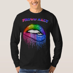 Camiseta Lip Orgulloso Ally Lgbtq Orgullo Gay Y Lesbiana Ra