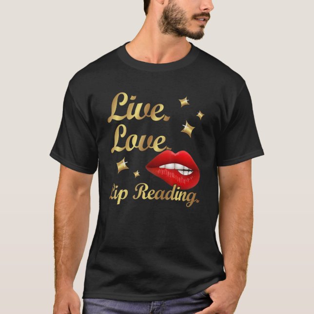 Camiseta Lip Reading - sign language Deaf Awareness Deaf Pr (Anverso)