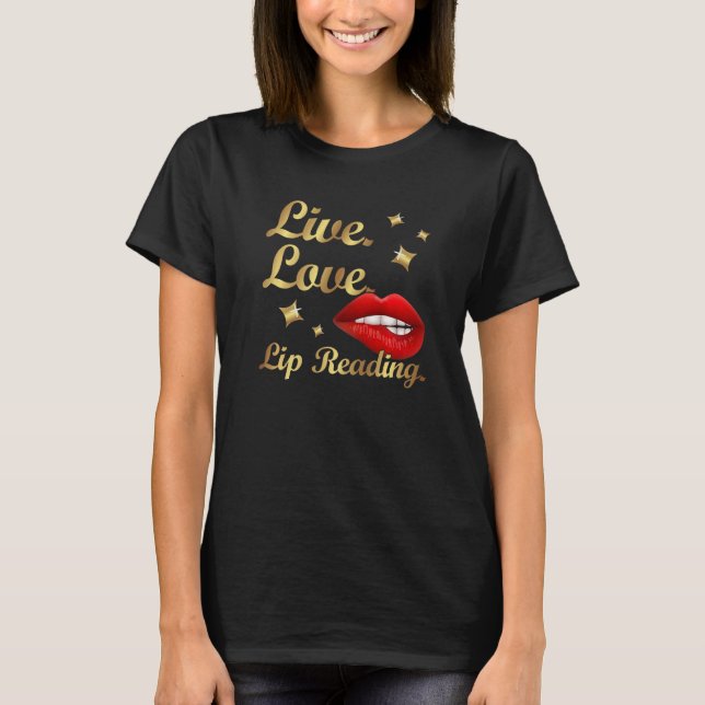 Camiseta Lip Reading - sign language Deaf Awareness Deaf Pr (Anverso)