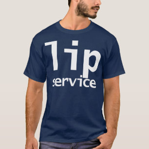 Camiseta Lip Service Typography Minimal White Text