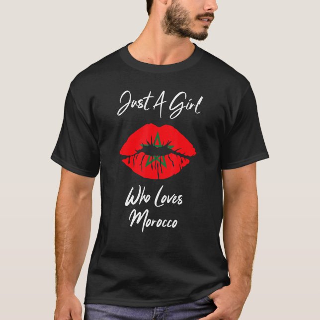 Camiseta Lip Women's Girls Love Flag Morocco (Anverso)
