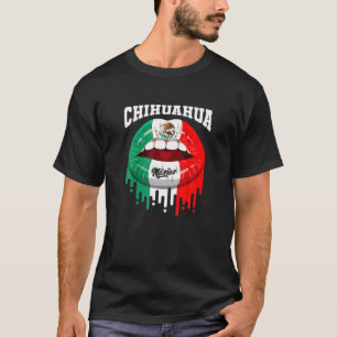 Camiseta Lips besan la bandera de Chihuahua en México