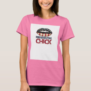 Camiseta LIPS de pollo presidencial ROJO BLANCO y BLUE